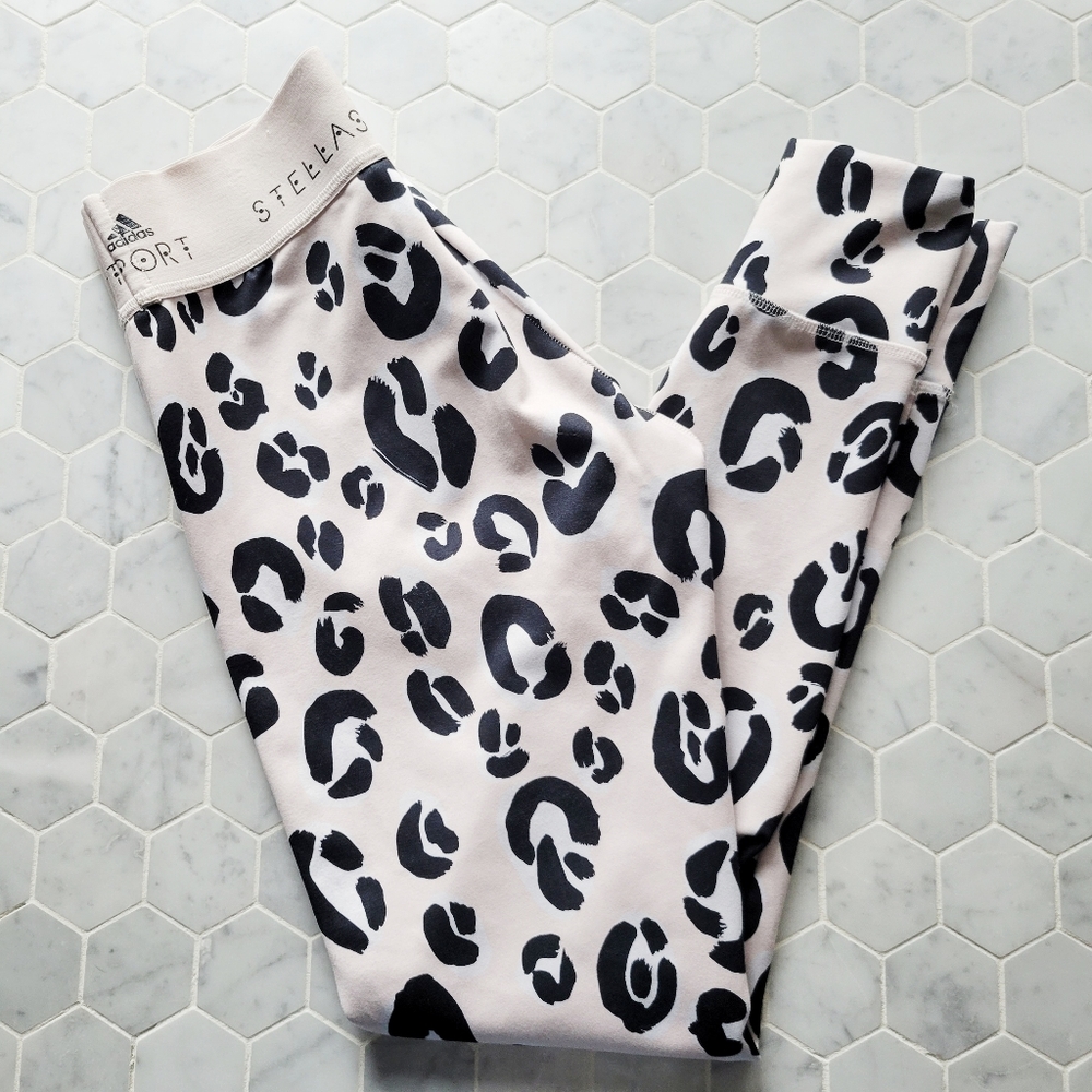 Adidas Stella Mccartney | Pink Leopard Print Leggings